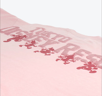 Japan Tokyo Disney Resort T-shirt Oversized Fit Unisex One Size Pink