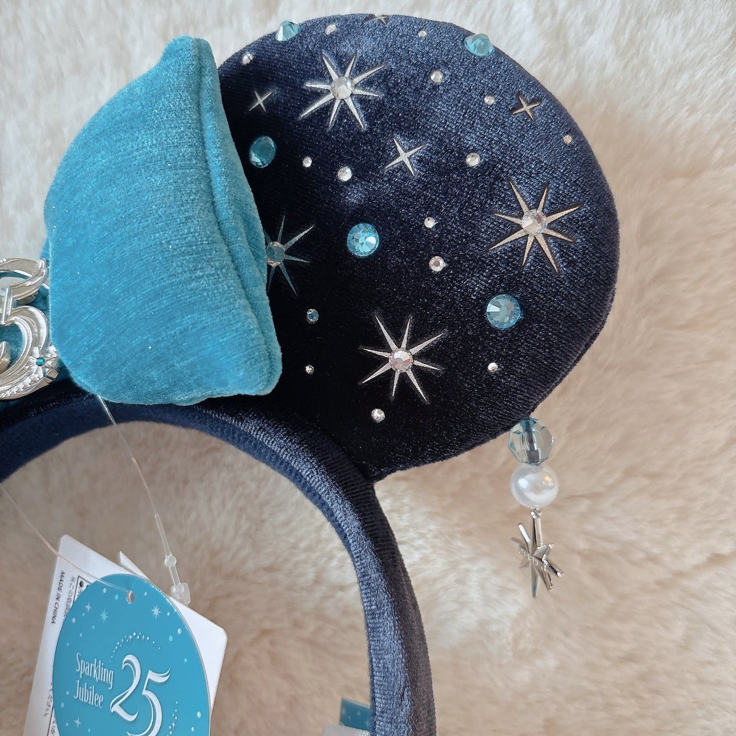 Japan Tokyo Disney Resort Sea 25th Sparkling Jubilee Headband Ears Cap Hat