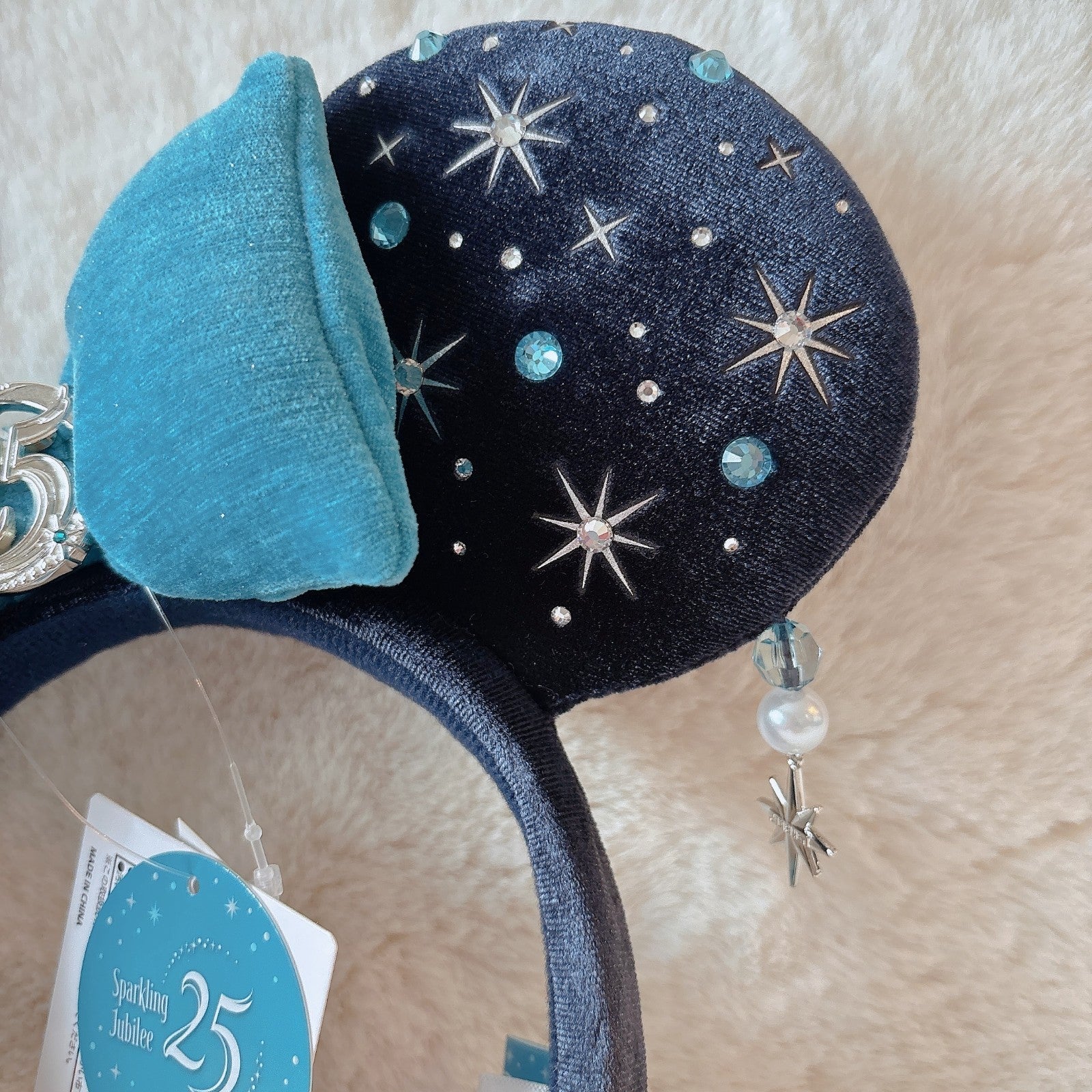 Japan Tokyo Disney Resort Sea 25th Sparkling Jubilee Headband Ears Cap Hat