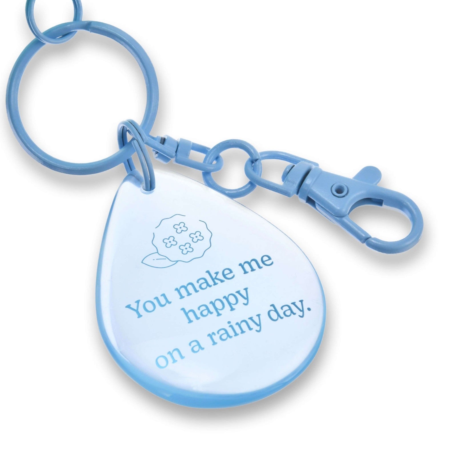 Japan Tokyo Disney Store Winnie the Pooh Plush Toy Keychain ENJOY RAIN