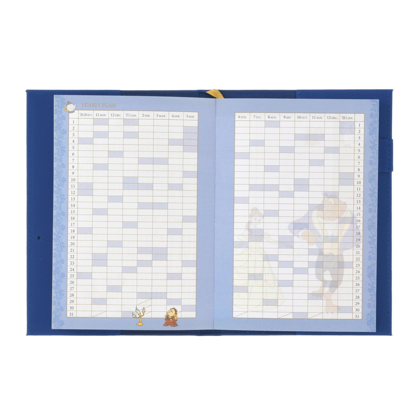 Japan Tokyo Disney Store Beauty and The Beast Planner Schedule Book Diary 2027