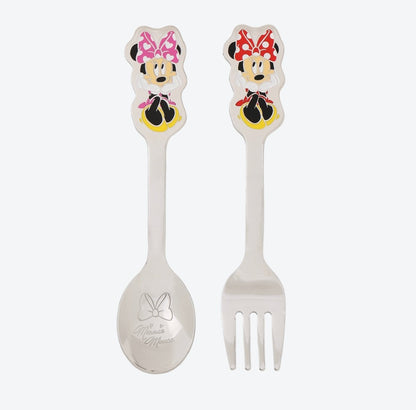 Japan Tokyo Disney Resort Minnie Mouse Cutlery Set Tableware Spoon Fork 2025