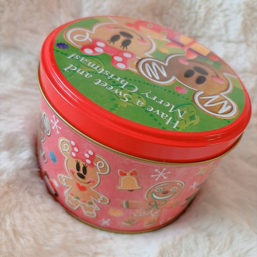 Japan Tokyo Disney Confectionery Tin Can Mickey & Minnie Christmas