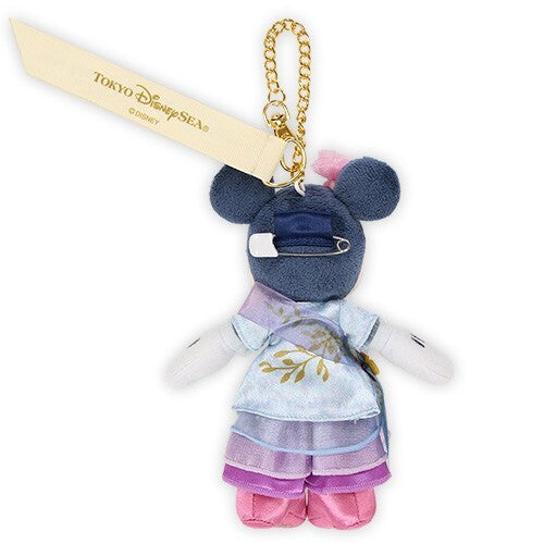 Japan Tokyo Disney Resort Minnie Mouse Plush Toy Badge Fantasy Springs
