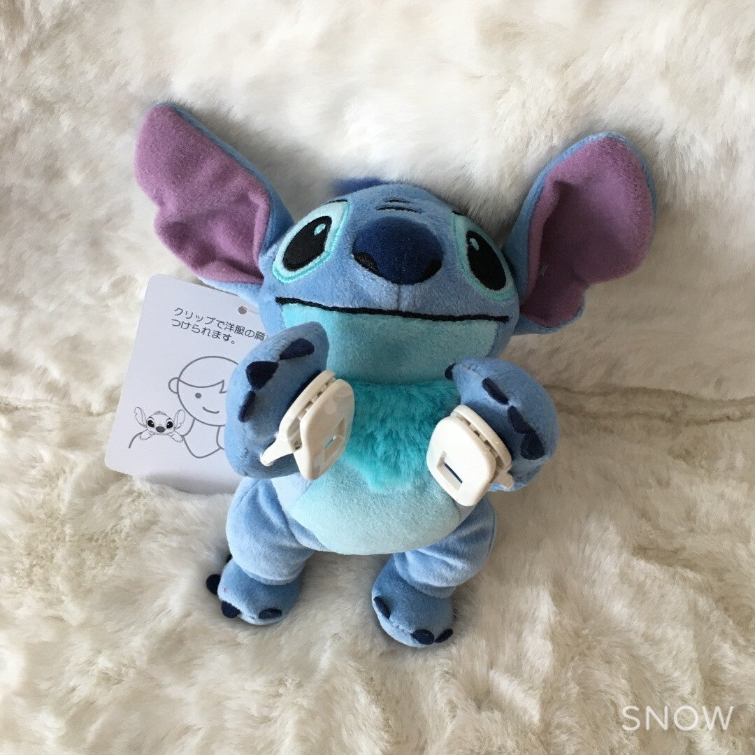 Japan Tokyo Disney Resort Lilo & Stitch Plush Toy Keychain Shoulder Clip