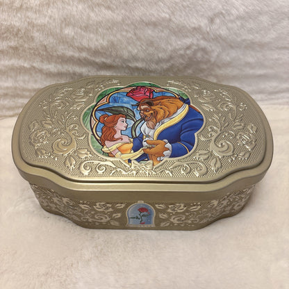 Japan Tokyo Disney Resort Beauty and the Beast Candy Can Gold Rose