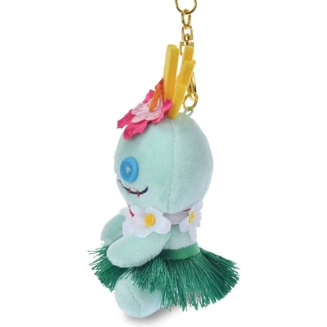 Japan Tokyo Disney Store Scrump Plush Toy Keychain Stitch Aloh