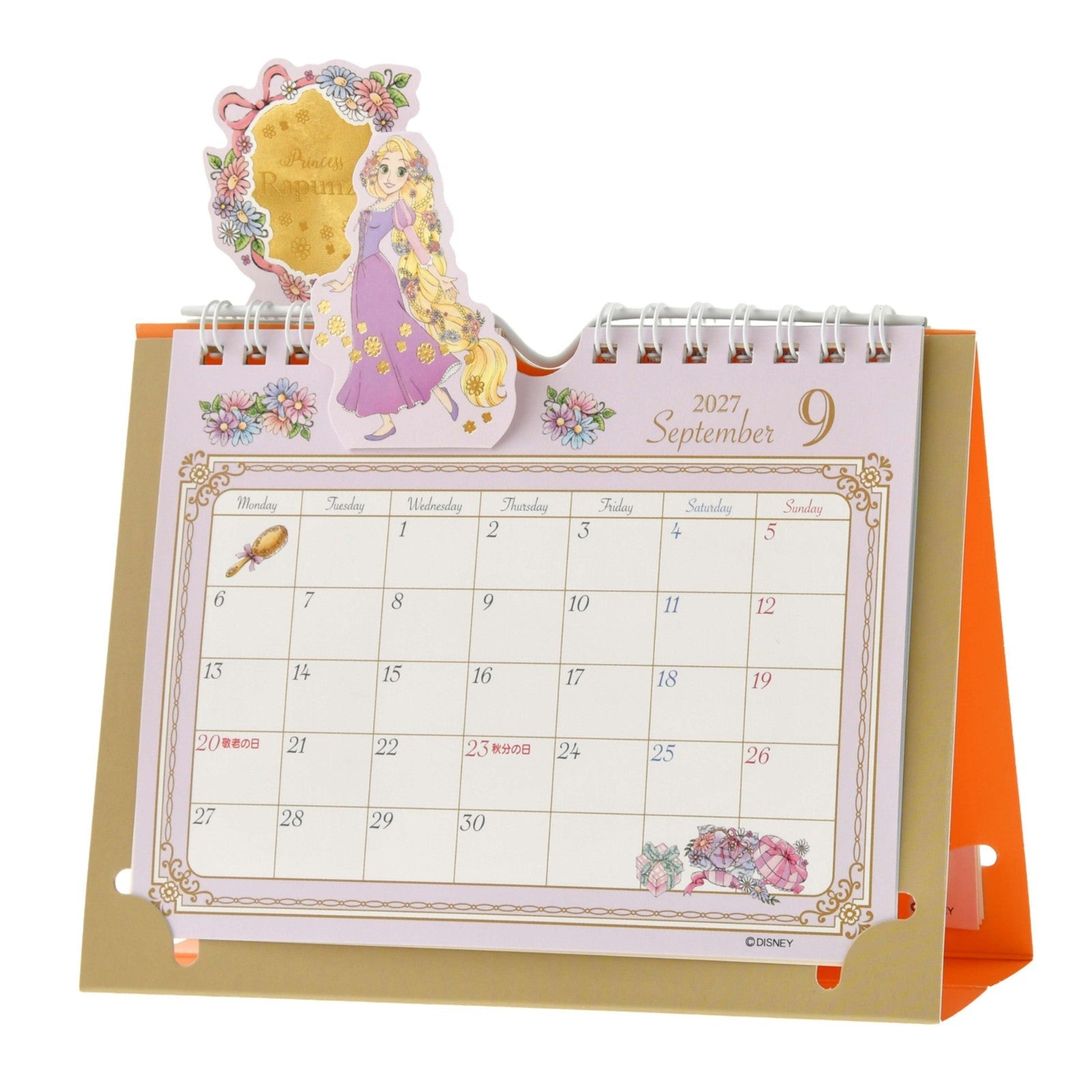 Japan Tokyo Disney Store Disney Princess Desktop Calendar Pop-up Metallic 2027