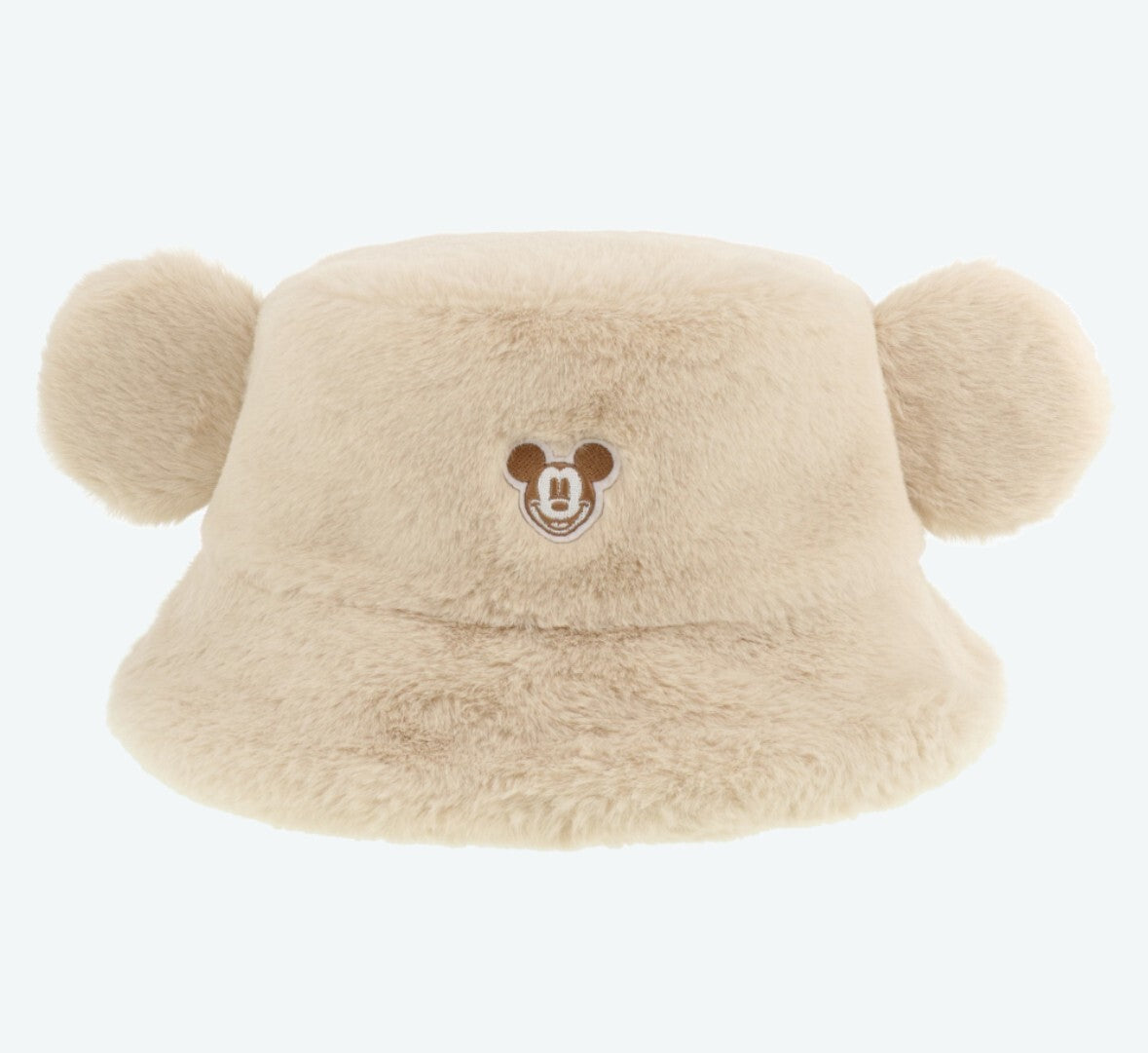 Japan Tokyo Disney Resort Ears Mickey limited Fluffy Winter Cap Hat White brown