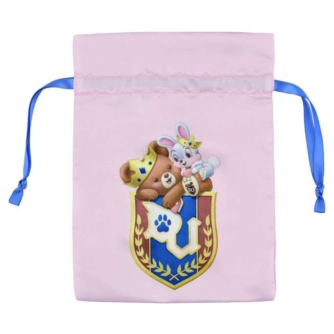 Japan Tokyo Disney Store UniBestiez & Mocha Drawstring Bag Disney UniBestiez