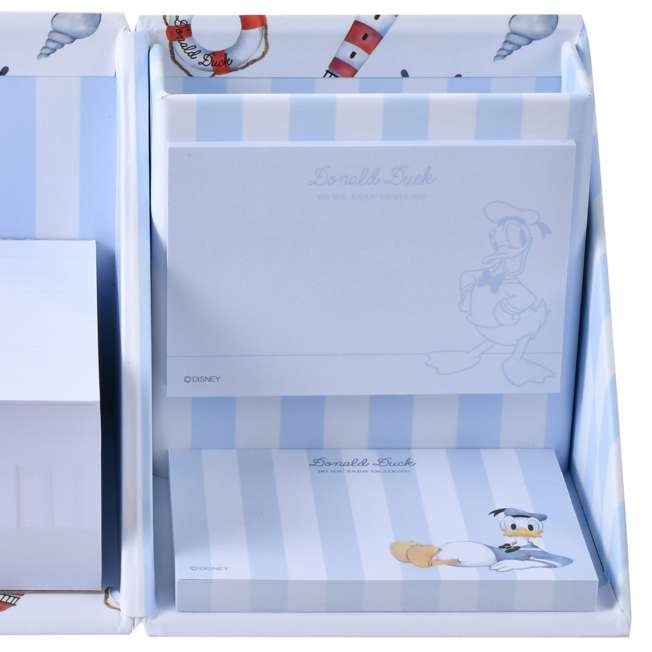 Japan Tokyo Disney Store Donald Sticky Notes & Memo Pad with Pen Stand Summer