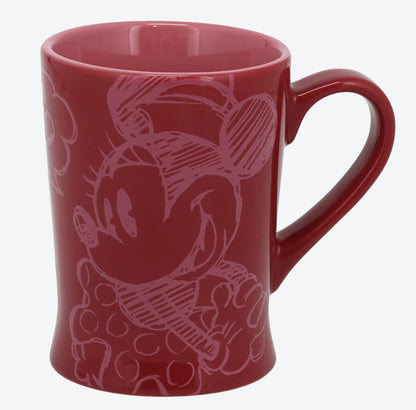 Japan Tokyo Disney Resort Minnie Mouse Cafe Time Mug Red 2025