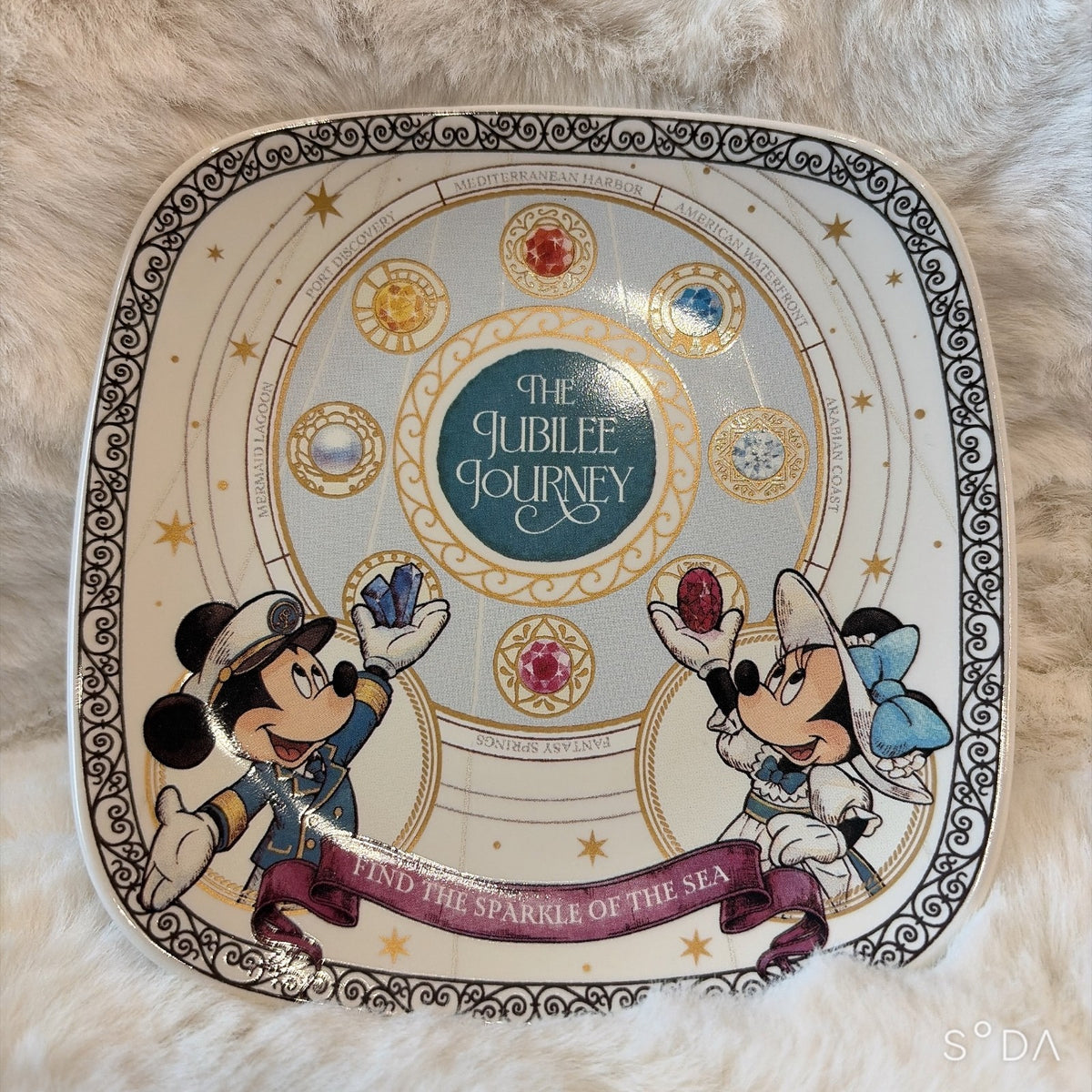 Japan Tokyo Disney Resort Mickey Minnie Sea 25th Souvenir Plate Jubilee