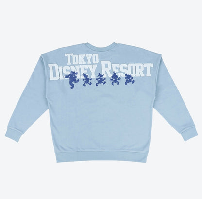 Japan Tokyo Disney Resort Mickey Mouse and Friends Sweatshirt Blue Long sleeve