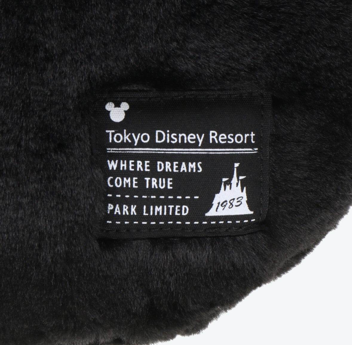 Japan Tokyo Disney Resort Shoulder bag Mickey Mouse Fluffy Black