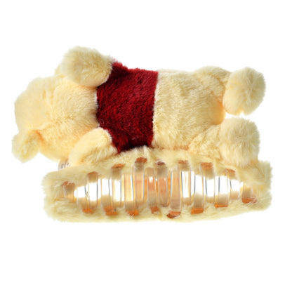 Japan Tokyo Disney Store Winnie the Pooh Hair Clip Huggable Plush Toy Style