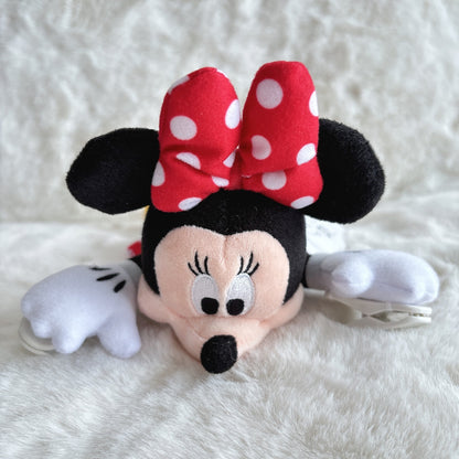 Japan Tokyo Disney Resort Minnie Mouse Sticky Plush Shoulder clip Keychain