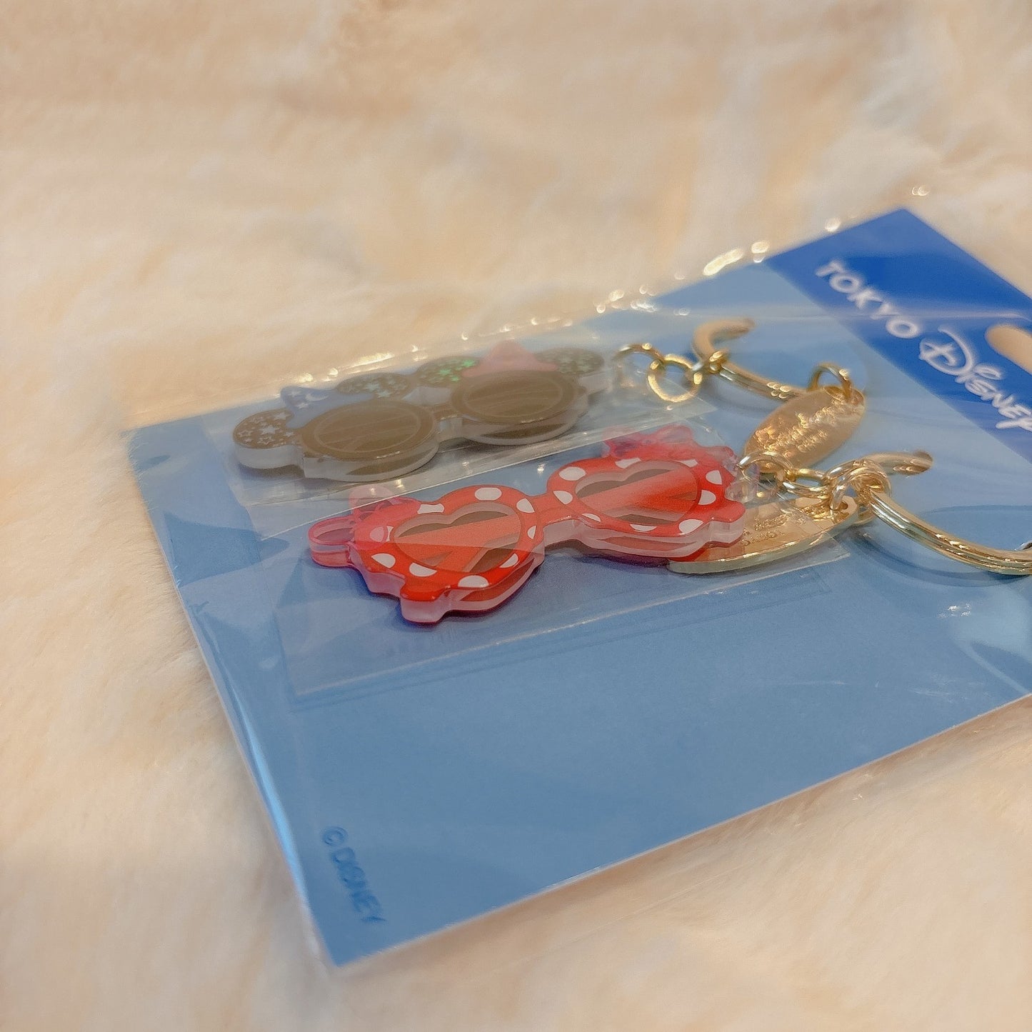 Japan Tokyo Disney Resort Keychain Set of 2 Mickey Minnie Sunglasses FANTASIA