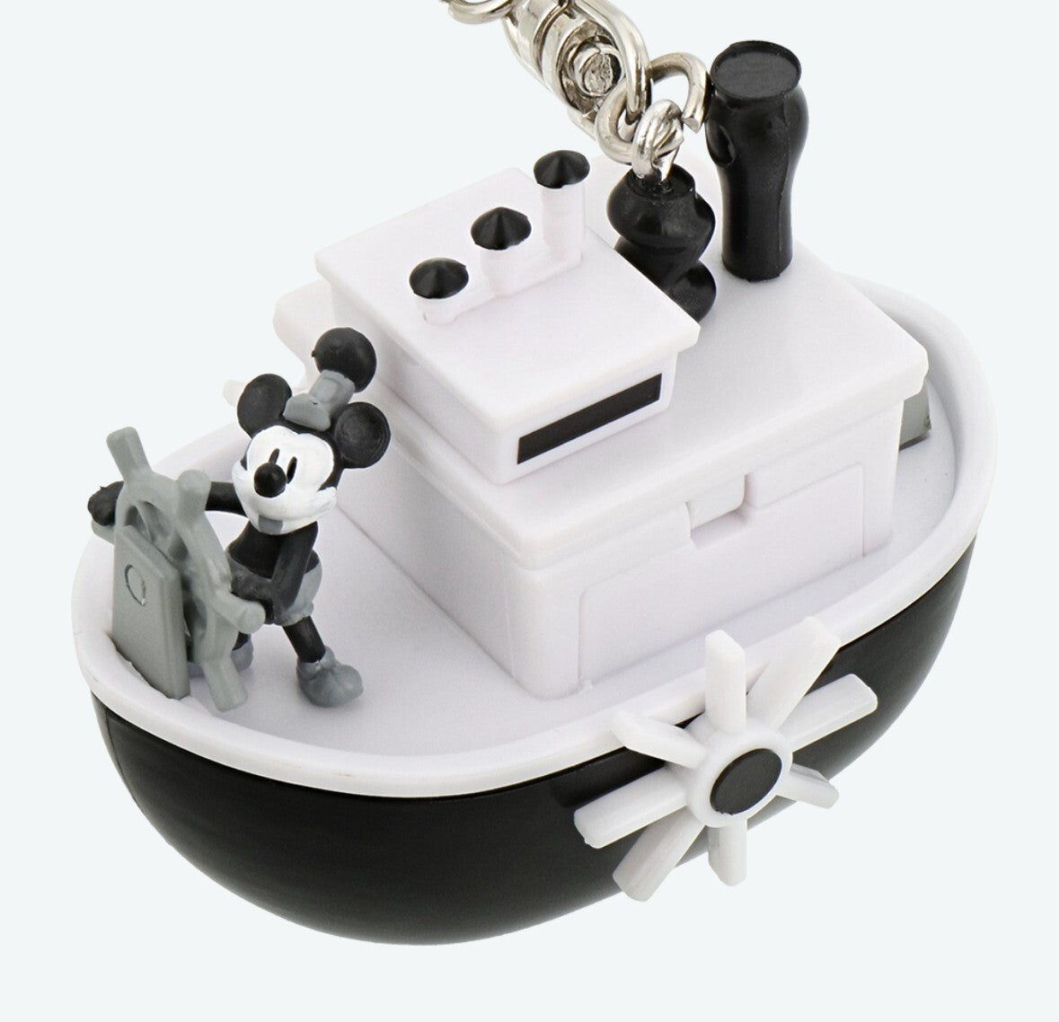 Japan Tokyo Disney Resort Popcorn Bucket Keychain Steamboat Willie Mickey