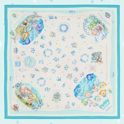 Japan Tokyo Disney Resort Find Your Beautiful Blue Bandana Duffy Scarf