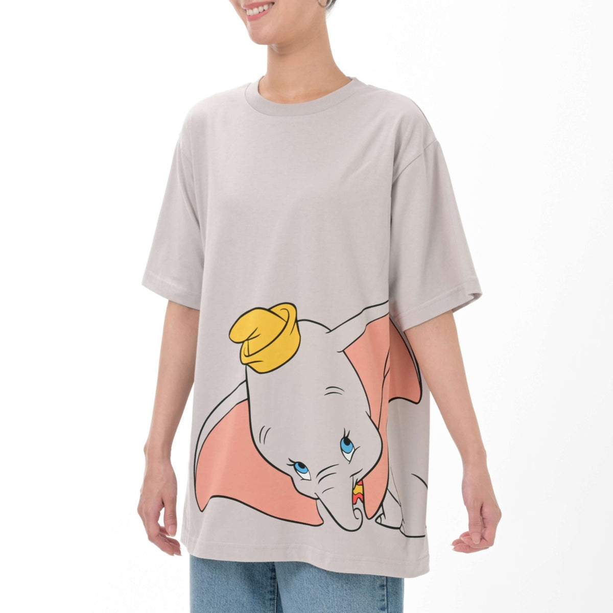 Japan Tokyo Disney Store Dumbo Short-Sleeve T-Shirt Gray T-Shirt Collection
