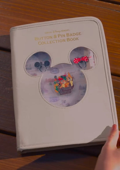Japan Tokyo Disney Resort Button Pin badge Collection Book Mickey