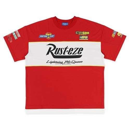 Japan Tokyo Disney Resort Cars T-shirt Red oversize