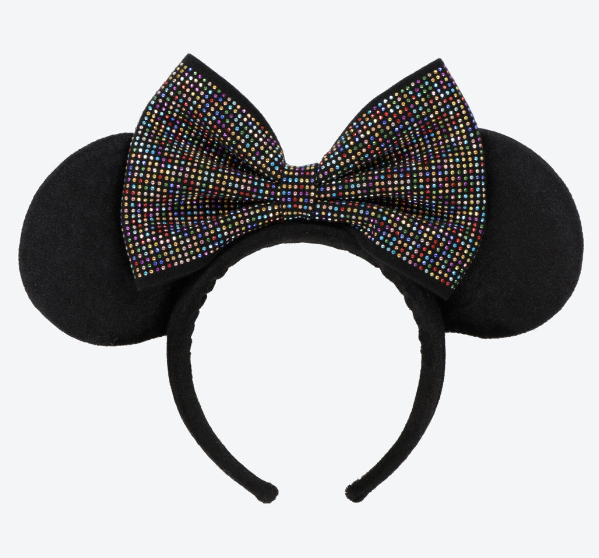 Japan Tokyo Disney Resort Store Ears HeadBand Hat Minnie Ribbon Black