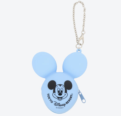 Japan Tokyo Disney Resort Mickey balloon Bag Charm Keychain pouch Blue