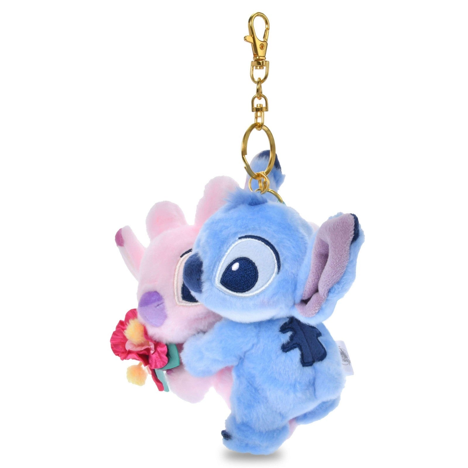 Japan Tokyo Disney Store Stitch & Angel Plush Toy Keychain
