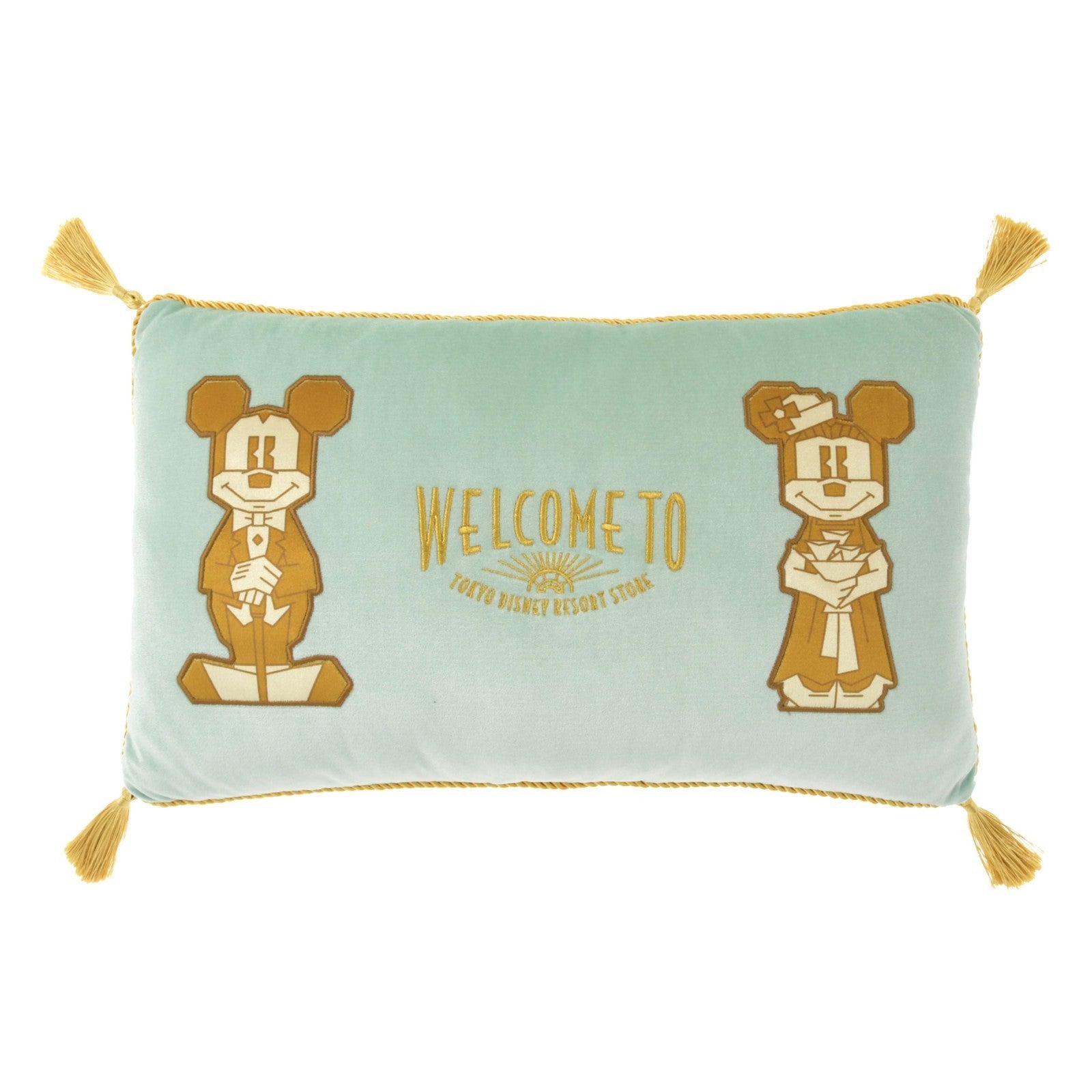 Japan Tokyo Disney Store Mickey & Minnie Cushion Resort Store 1st Anniversary