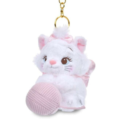 '+Japan Tokyo Disney Store Aristocats Marie Plush Toy Keychain Ball of Yarn MOVE