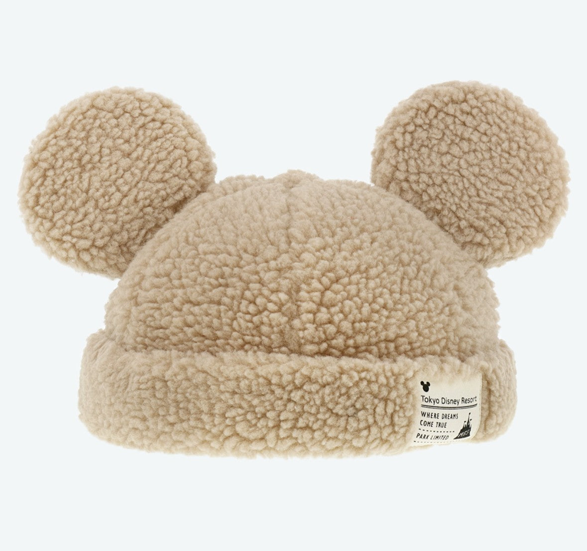 Japan Tokyo Disney Resort Ears Mickey limited Fluffy Winter Cap Hat Brown