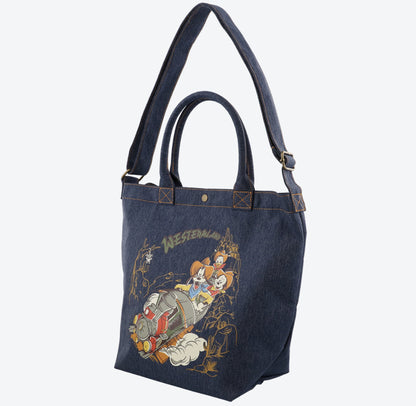 Japan Tokyo Disney Resort Big Thunder Mountain Mickey Donald Goofy Tote Bag