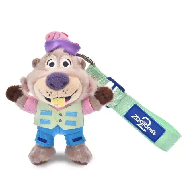 Japan Tokyo Disney Store Nibbles Maple Stick Plush Keychain Zootopia Fish Market