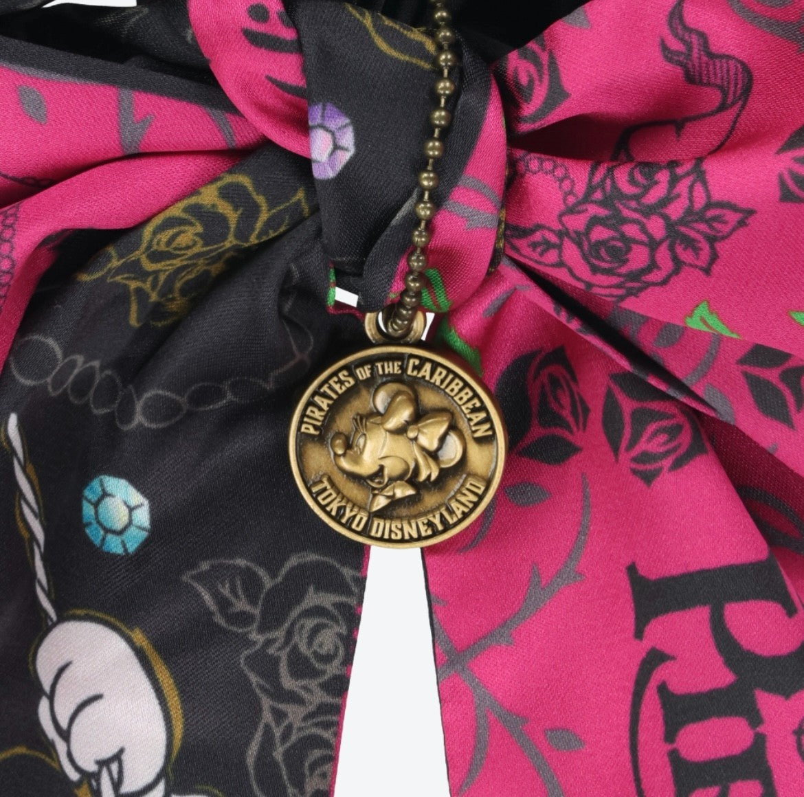 Japan Tokyo Disney Resort Pirates of the Caribbean Minnie Scrunchie With Ribbon