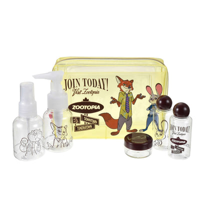 Japan Tokyo Disney Store ZOOTOPIA TRAVEL Bottle & Case Set with Pouch