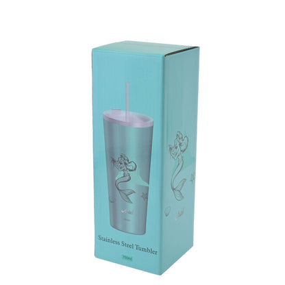 Japan Tokyo Disney Store Ariel Tumbler Stainless Steel with Straw Drinkware