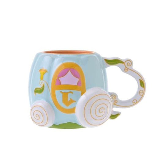 Japan Tokyo Disney Store Cinderella 3D Pumpkin Carriage with Signature Mug