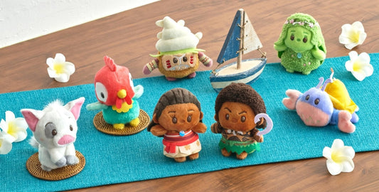 Japan Tokyo Disney Store Plush Toy Moana Urupocha-chan Set of 7