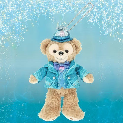 Japan Tokyo Disney Resort Sparkling Jubilee Duffy Plush Keychain Badge 25th