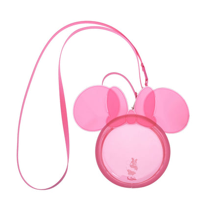 Japan Tokyo Disney Store Minnie Pouch Strap 2-Way Clear Window Heart-Pounding