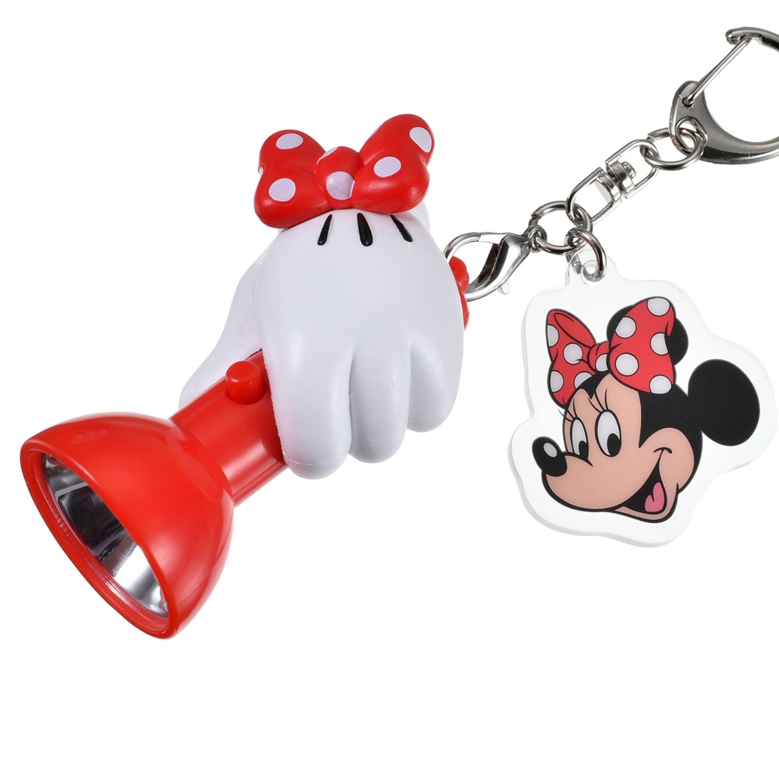 '+Japan Tokyo Disney Store Minnie Mouse Light-Up Flashlight-Style Keychain Fes