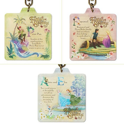 Japan Tokyo Disney Resort Key Chain Set Fantasy Springs Peter Pan Rapunzel