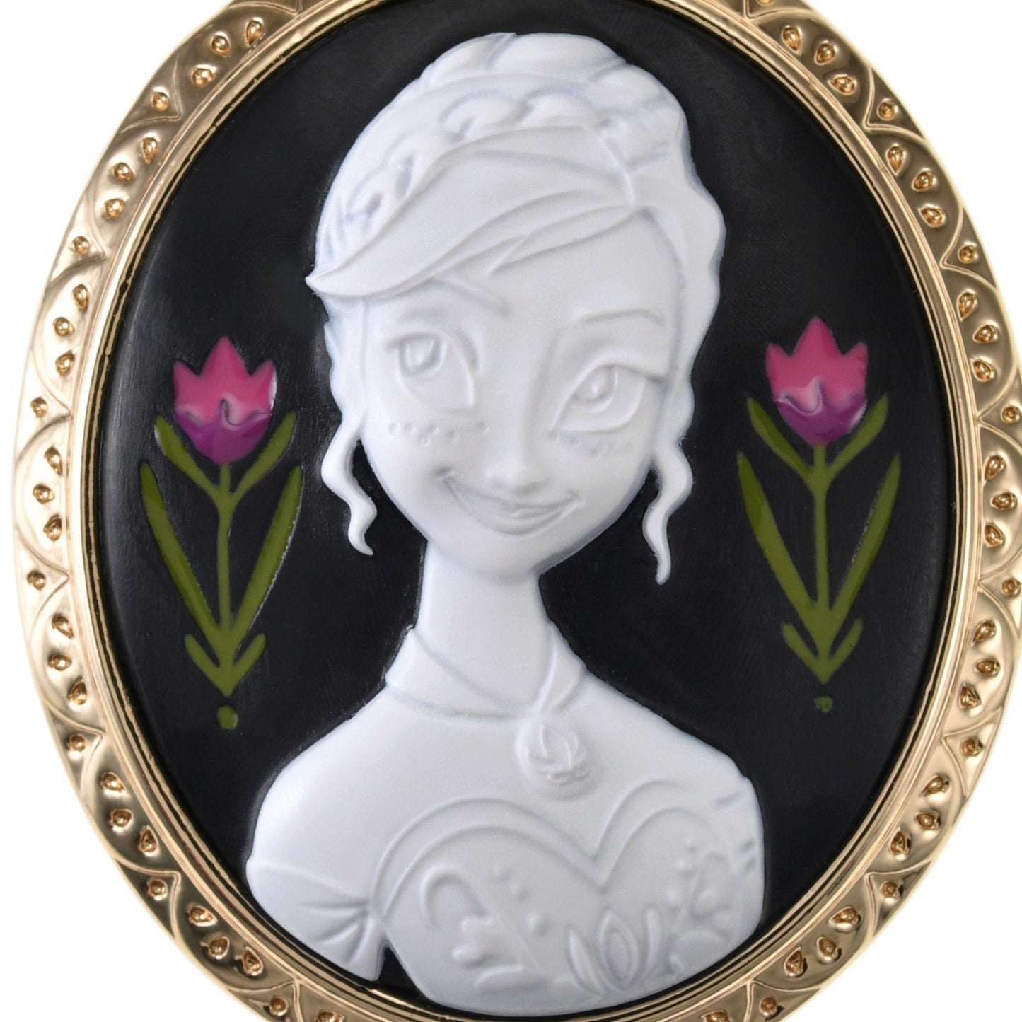 Japan Tokyo Disney Store Anna Brooch Cameo Style Frozen