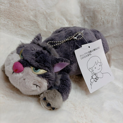Japan Tokyo Disney Resort Cinderella Lucifer Plush Toy Shoulder Clip Keychain
