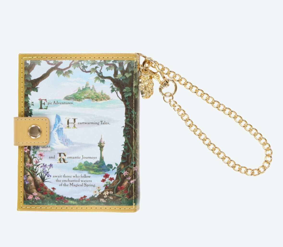 Japan Tokyo Disney Resort Fantasy Springs Pass Case Keychain Peter Pan Rapunzel