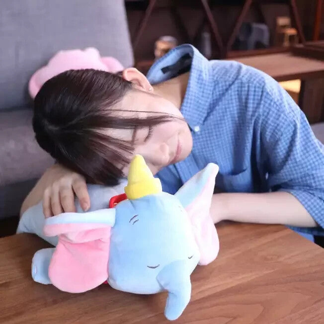 Japan Shop Disney Dumbo Die-cut Cushion Sleep Blue Plush Toy 2025