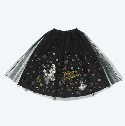 Japan Tokyo Disney Resort Mickey Mouse & Friends Black Tulle Skirt Free Limited