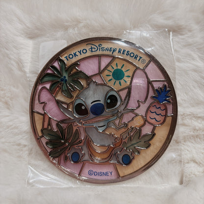 Japan Tokyo Disney Resort Stained Glass Coaster Glass Stitch 626